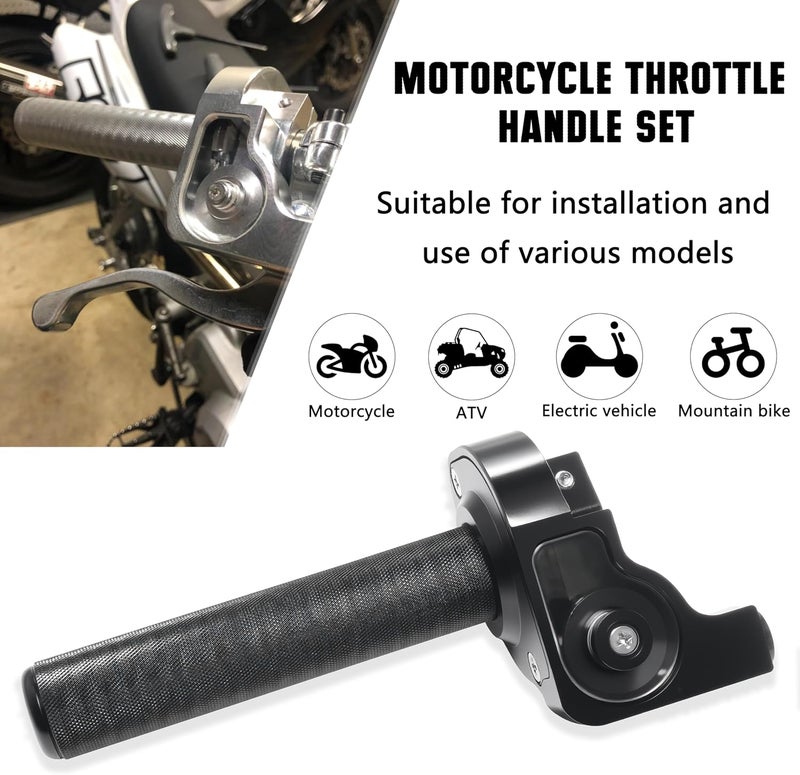 JXPANG Motorcycle Throttle Assembly,7/8" Quick Twist Throttle Grips with Throttle Cable Aluminum Alloy Universal for CRF KLX SSR TTR 110 125 150 250cc Dirt Pit Bike ATV Mini Bike - Image 4